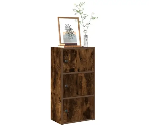 Raamatualus, Suitsutatud Tamm, 40X24X77 cm Tehispuit