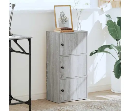 Grāmatu Plaukts, Pelēka Koka, 40X24X77 Cm, Inženierijas Koks Vidaxl