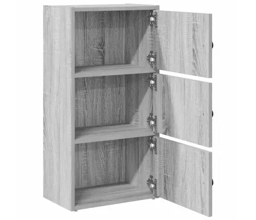 Grāmatu Plaukts, Pelēka Koka, 40X24X77 Cm, Inženierijas Koks Vidaxl