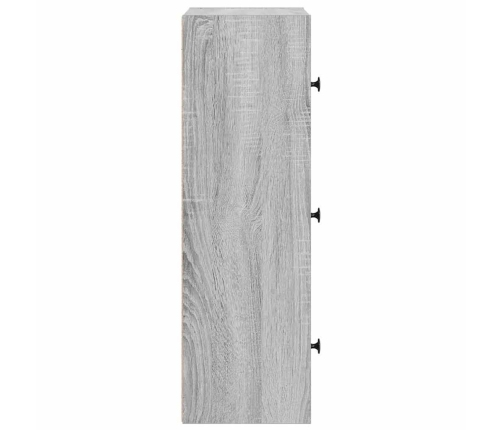 Grāmatu Plaukts, Pelēka Koka, 40X24X77 Cm, Inženierijas Koks Vidaxl