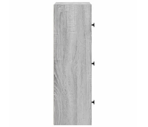 Grāmatu Plaukts, Pelēka Koka, 40X24X77 Cm, Inženierijas Koks Vidaxl