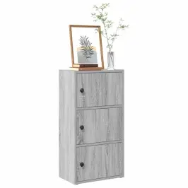 Grāmatu Plaukts, Pelēka Koka, 40X24X77 Cm, Inženierijas Koks Vidaxl