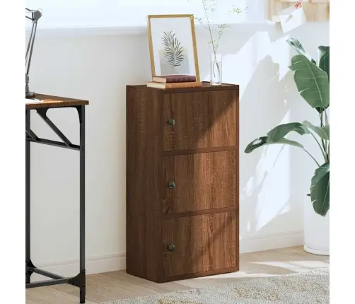 Grāmatu Plaukts, Brūna Ozolkok, 40X24X77 Cm, Inženierijas Koks Vidaxl