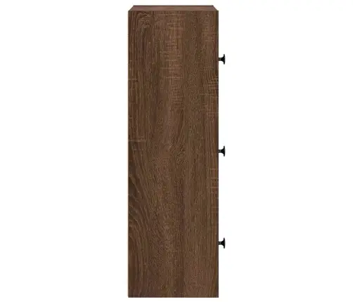 Grāmatu Plaukts, Brūna Ozolkok, 40X24X77 Cm, Inženierijas Koks Vidaxl