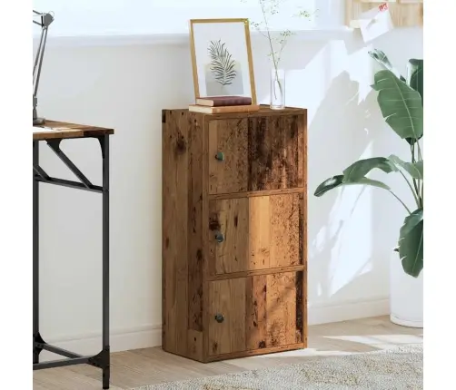 Grāmatu Plaukts, Veca Koka, 40X24X77 Cm, Inženierijas Koks Vidaxl