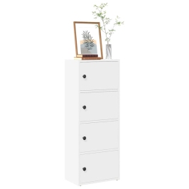 Grāmatu Skapis Balts 40X24X102 Cm Engineered Wood Vidaxl