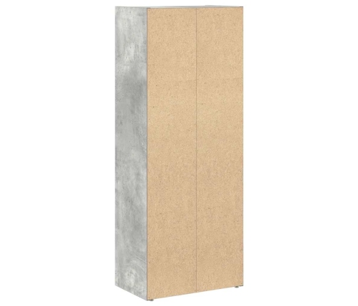 Grāmatu Plaukts, Betona Pelēks, 40X24X102 Cm, Inženierijas Koks Vidaxl
