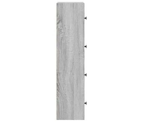 Grāmatu Plaukts, Pelēka Koka, 40X24X102 Cm, Inženierijas Koks Vidaxl