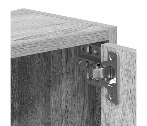 Grāmatu Plaukts, Pelēka Koka, 40X24X102 Cm, Inženierijas Koks Vidaxl