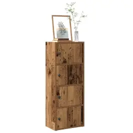 Grāmatu Plaukts, Veca Koka, 40X24X102 Cm, Inženierijas Koks Vidaxl