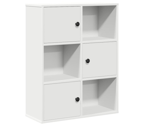 Grāmatu Plaukts, Balts, 60X24X76,5 Cm, Inženierijas Koks Vidaxl