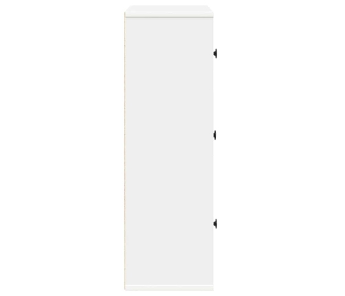 Grāmatu Plaukts, Balts, 60X24X76,5 Cm, Inženierijas Koks Vidaxl