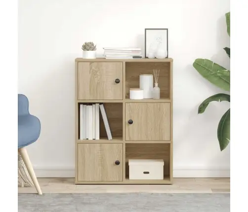 Raamatualus, Sonoma Tamm, 60X24X76,5 cm Tehispuit