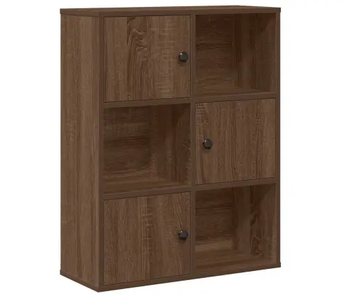 Grāmatu Plaukts, Brūna Ozola, 60X24X76,5 Cm, Inženierijas Koks Vidaxl