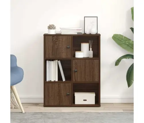 Grāmatu Plaukts, Brūna Ozola, 60X24X76,5 Cm, Inženierijas Koks Vidaxl