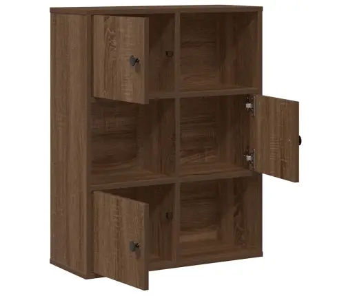 Grāmatu Plaukts, Brūna Ozola, 60X24X76,5 Cm, Inženierijas Koks Vidaxl