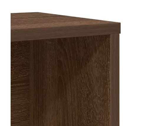 Grāmatu Plaukts, Brūna Ozola, 60X24X76,5 Cm, Inženierijas Koks Vidaxl