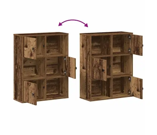 Raamatualus, Vana Puit, 60X24X76,5 cm Tehispuit