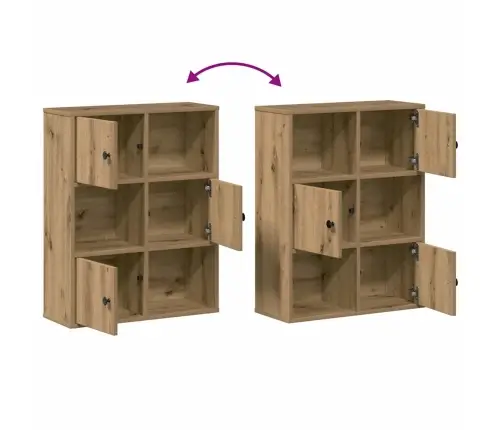 Knygų Spinta, Artisano Ąžuolo, 60X24X76,5cm Apdirbta Mediena