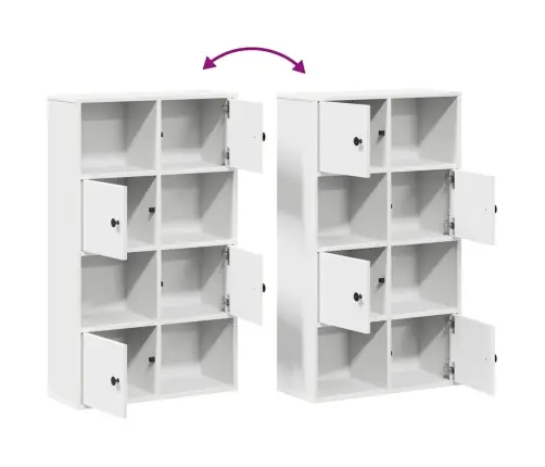 Grāmatu Plaukts, Balts, 60X24X101,5 Cm, Inženierijas Koks Vidaxl