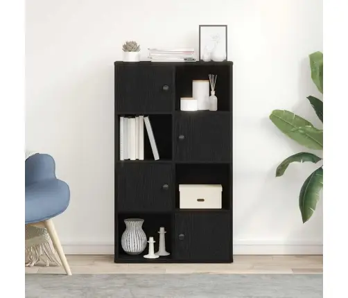 Grāmatu Plaukts, Melns Ozols, 60X24X101,5 Cm, Inženierijas Koks Vidaxl