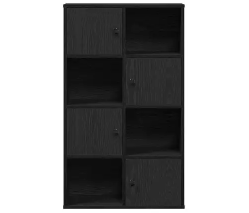 Grāmatu Plaukts, Melns Ozols, 60X24X101,5 Cm, Inženierijas Koks Vidaxl