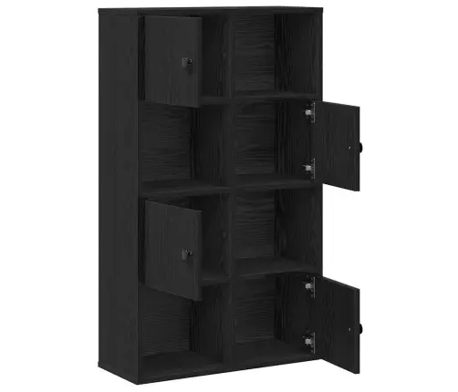 Grāmatu Plaukts, Melns Ozols, 60X24X101,5 Cm, Inženierijas Koks Vidaxl