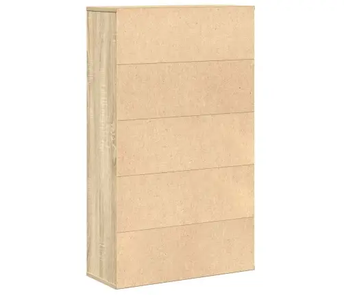 Knygų Spinta, Sonoma Ąžuolo, 60X24X101,5cm Apdirbta Mediena