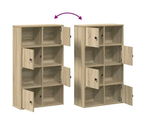 Knygų Spinta, Sonoma Ąžuolo, 60X24X101,5cm Apdirbta Mediena