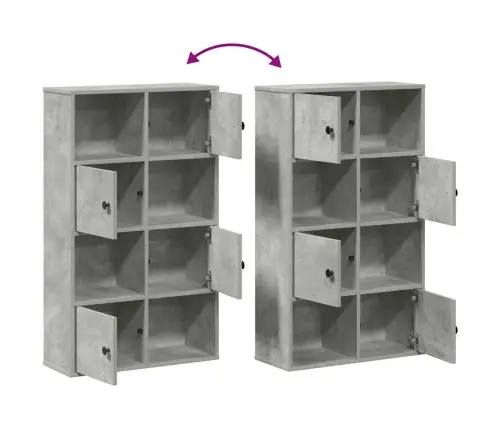 Raamatualus, Betoonhall, 60X24X101,5 cm Tehispuit