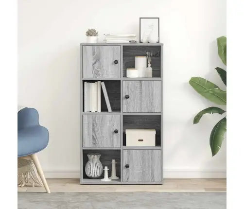 Knygų Spinta, Pilka Ąžuolo, 60X24X101,5cm Apdirbta Mediena