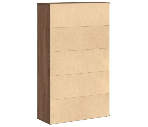 Grāmatu Plaukts, Brūna Ozola, 60X24X101,5 Cm, Inženierijas Koks Vidaxl