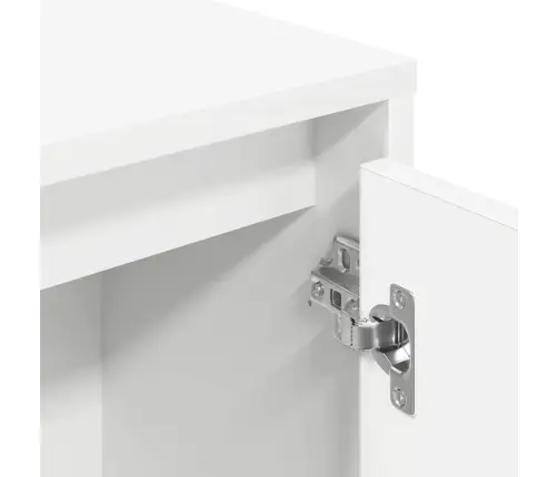 Knygų Spinta, Baltos Spalvos, 89X24X101,5cm Apdirbta Mediena