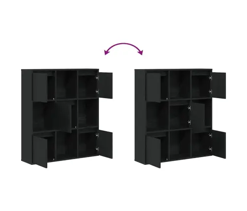 Knygų Spinta, Juodos Ąžuolo, 89X24X101,5cm Apdirbta Mediena