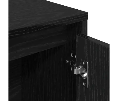 Knygų Spinta, Juodos Ąžuolo, 89X24X101,5cm Apdirbta Mediena