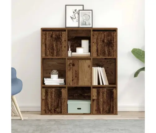 Grāmatu Plaukts, Veca Koka, 89X24X101,5 Cm, Inženierijas Koks Vidaxl