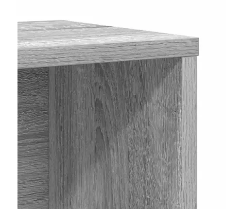 Grāmatu Plaukts, Pelēka Koka, 60X24X85 Cm, Inženierijas Koks Vidaxl