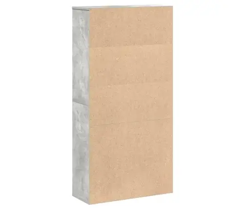 Grāmatu Plaukts, Betona Pelēks, 60X24X120 Cm, Inženierijas Koks Vidaxl