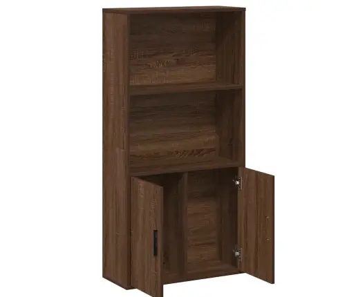 Grāmatu Plaukts, Brūna Ozola, 60X24X120 Cm, Inženierijas Koks Vidaxl