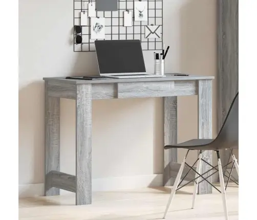 Rašomasis Stalas, Pilkas Ąžuolo, 100X45X75cm Apdirbta Mediena