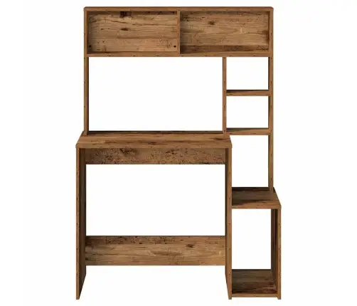 Rašomasis Stalas Su Lentynomis, Medienos, 100X45X140cm Mediena