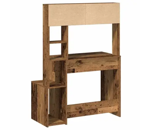 Rašomasis Stalas Su Lentynomis, Medienos, 100X45X140cm Mediena