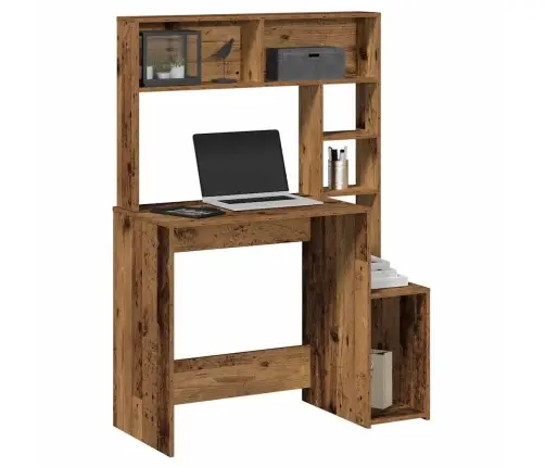 Rašomasis Stalas Su Lentynomis, Medienos, 100X45X140cm Mediena