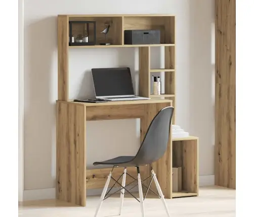 Rakstāmgalds Ar Plauktiem, Koka Krāsa, 100X45X140 Cm, Koks Vidaxl