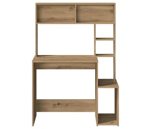 Rakstāmgalds Ar Plauktiem, Koka Krāsa, 100X45X140 Cm, Koks Vidaxl