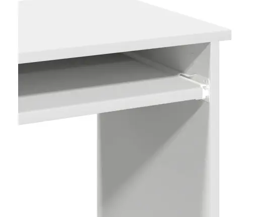 Rakstāmgalds Ar Plauktiem, 84X40X78 Cm, Skaidu Plāksne, Balts Vidaxl