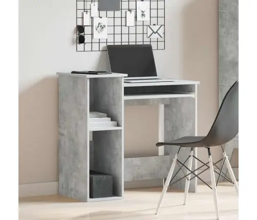 Rakstāmgalds Ar Plauktiem, 84X40X78 Cm, Skaidu Plāksne Vidaxl