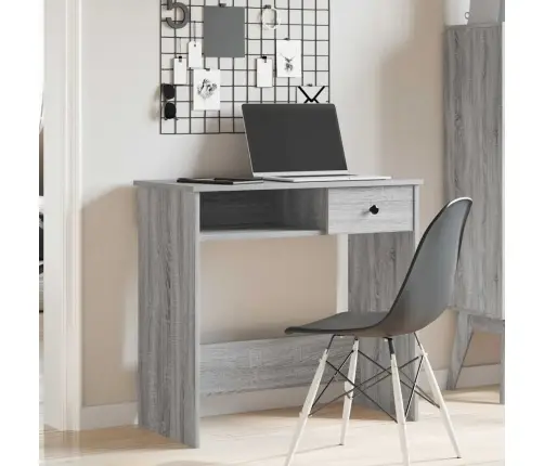 Rakstāmgalds, Pelēcīga Ozola, 80X40X75 Cm, Inženierijas Koks Vidaxl