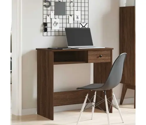 Rakstāmgalds, Brūna Ozolkoka, 80X40X75 Cm, Inženierijas Koks Vidaxl