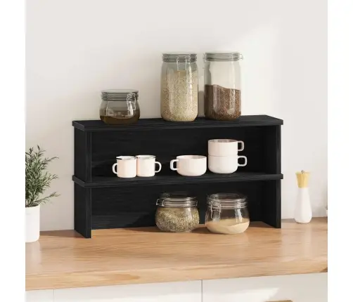 Köögiriiulid Virnastatavad 2 Tk, Must, 50X15X16 Cm